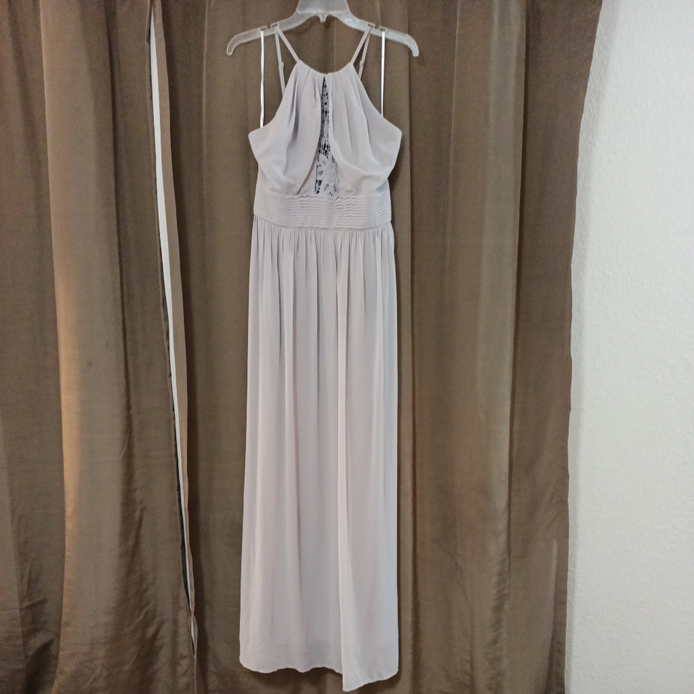 Lulu's Cherish The Night Grey Lace Maxi Dress XL - Picture 2 of 8